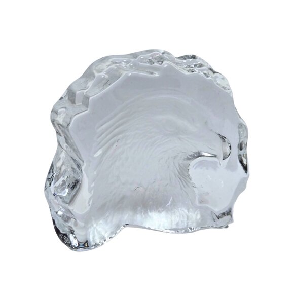 Vintage Lead Crystal Bald Eagle Cristal ‘d Argues Paperweight Made In France - Picture 4 of 5